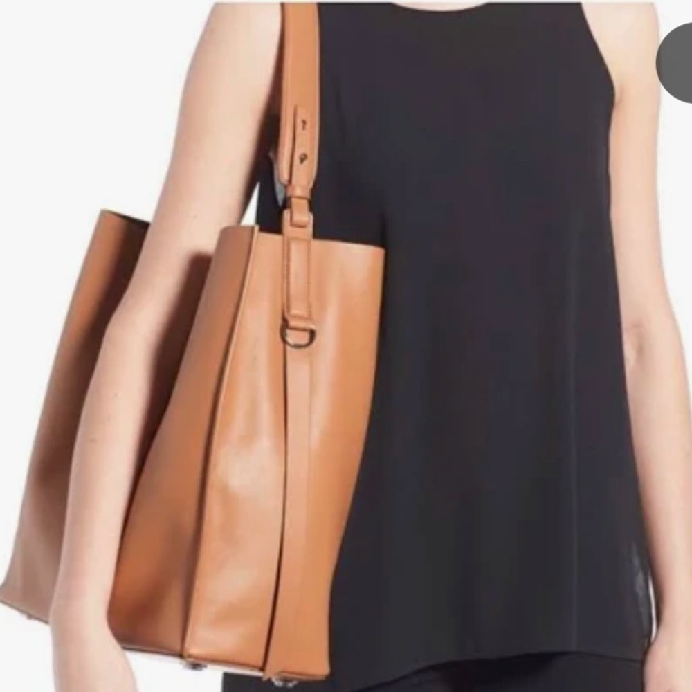 Allsaints Paradise leather tote in tan